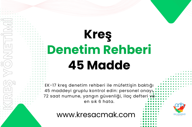 Kreş Denetim Rehberi 45 Madde